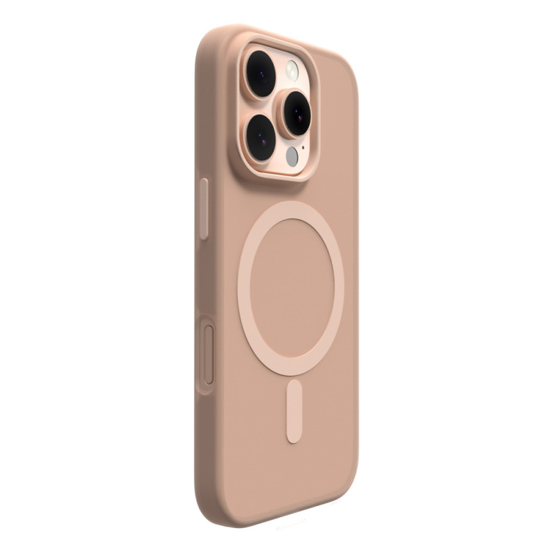 Capa de silicone MagSafe Puro Daylight para iPhone 16 Pro Max, bege