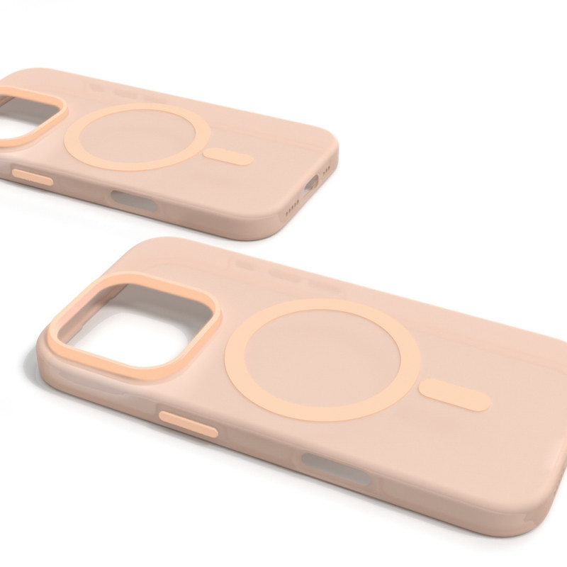 Capa de silicone MagSafe Puro Daylight para iPhone 16 Pro Max, bege