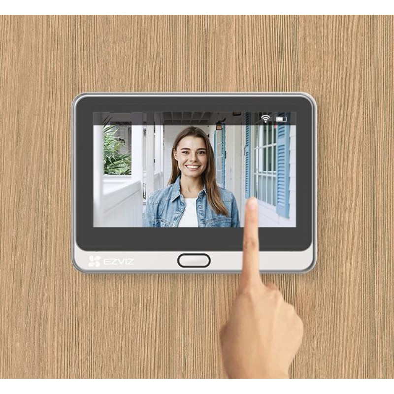 Ezviz CP4 visor de porta Wi-Fi de 4 MP, prateado