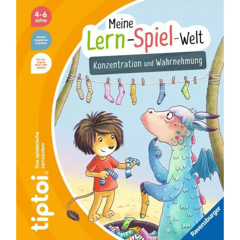 Ravensburger tiptoi Meu Mundo de Aprender e Brincar: Concentração e Perceção (49281)