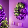 Twinkly Coroa pré-iluminada 50 LED RGB, fio verde, ficha tipo C, 60 cm