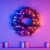 Twinkly Coroa pré-iluminada 50 LED RGB, fio verde, ficha tipo C, 60 cm