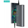 Power bank USAMS PB59 US-CD165 30000 mAh, 65 W, 2x QC3.0 + PD, preto, com cabo USB-C para USB-C