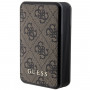 Guess GUPB10DP4GEGW Power bank 10000 mAh, 18 W, 4G Leather Metal Logo, castanho