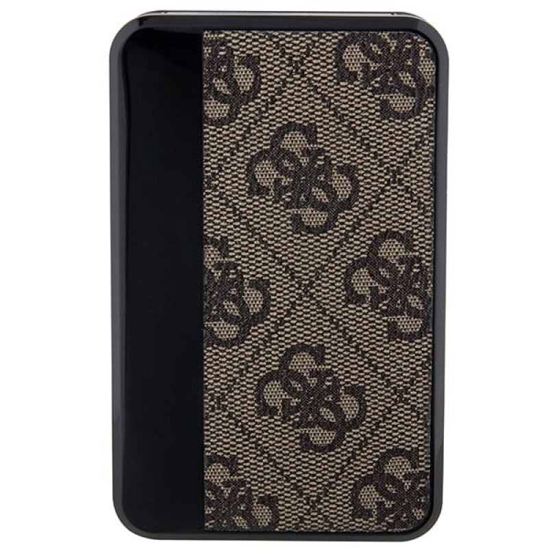 Guess GUPB10DP4GEGW Power bank 10000 mAh, 18 W, 4G Leather Metal Logo, castanho