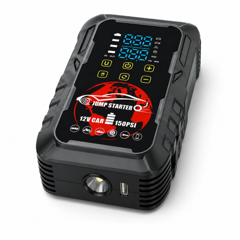 Extralink MaxJump 9 Xtreme arrancador e compressor 2-em-1, 8000 mAh