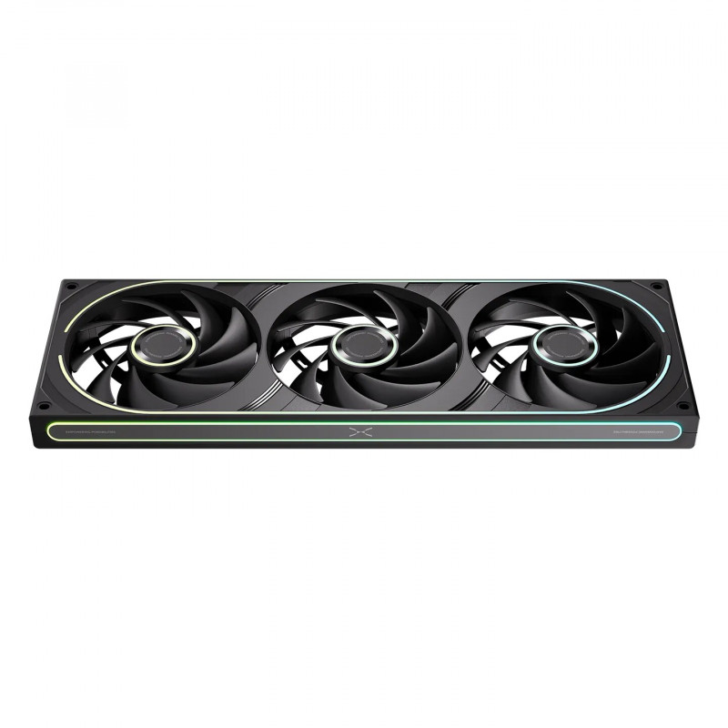 TRYX FOBR Ventoinha de caixa ARGB de 360 mm, PWM, 3-em-1, preta