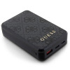 Guess GUPB10DP4GEGK Power bank 10000 mAh, 18 W, 4G Leather Metal Logo, preto
