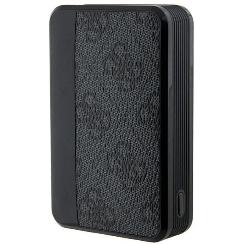 Guess GUPB10DP4GEGK Power bank 10000 mAh, 18 W, 4G Leather Metal Logo, preto