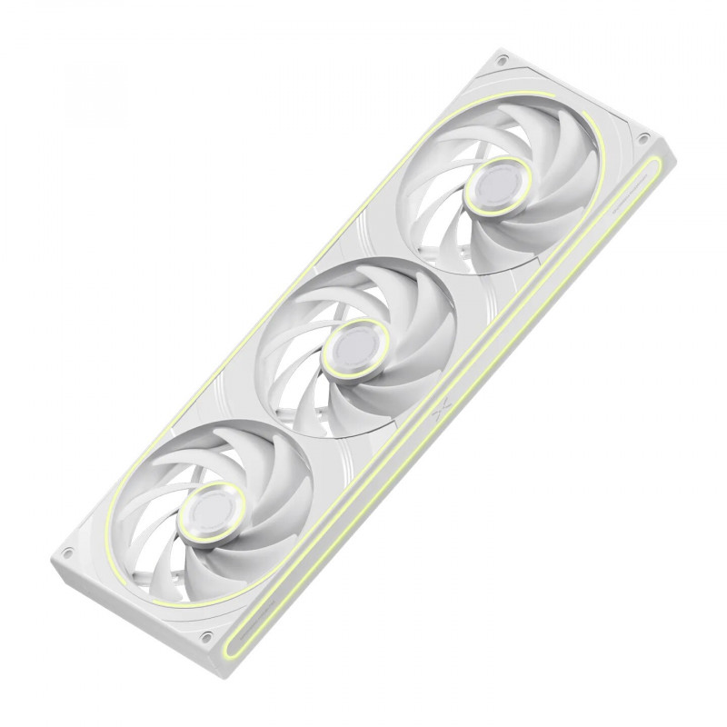 TRYX FOBR Ventoinha de caixa ARGB de 360 mm, PWM, 3-em-1, branca
