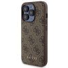 Guess GUBPM5P15X4GEMGW Capa rígida para Apple iPhone 15 Pro Max + power bank MagSafe 5000 mAh, 4G Metal Logo, castanha
