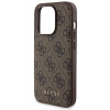 Guess GUBPM5P15X4GEMGW Capa rígida para Apple iPhone 15 Pro Max + power bank MagSafe 5000 mAh, 4G Metal Logo, castanha