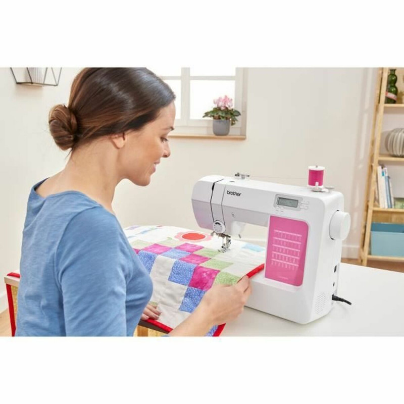 Máquina de costura Brother CS120WTS, rosa branco