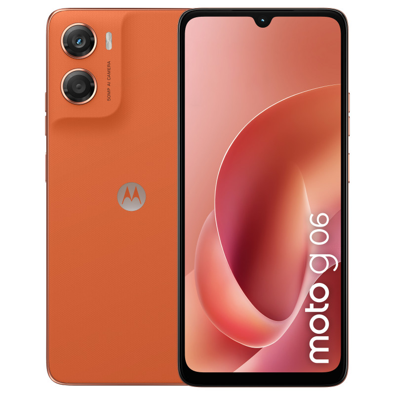 Motorola XT2535-3 Moto G06 Smartphone 4G, 4 GB RAM, 64 GB, Laranja (UE)