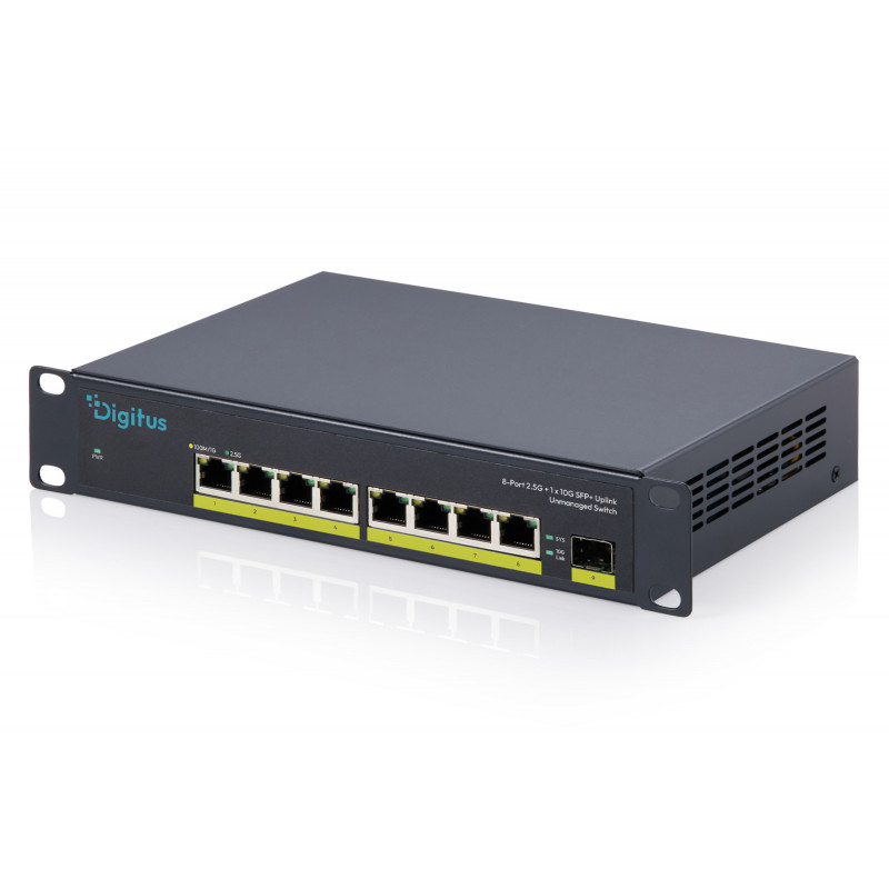 Digitus DN-80122 Switch não gerido de 8 portas 2.5G com 1x 10G SFP+