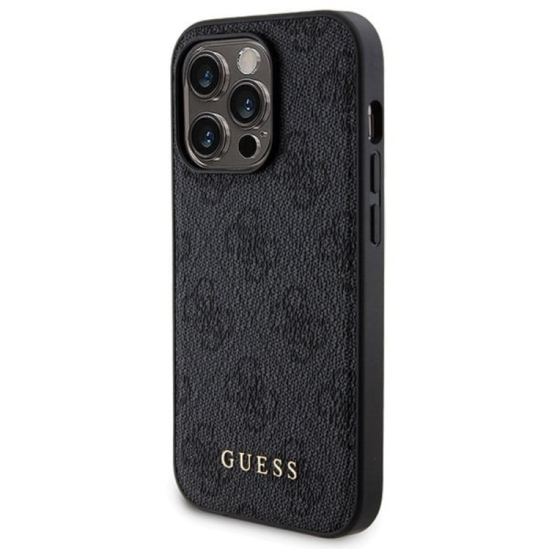 Guess GUBPM5P13X4GEMGK Conjunto capa rígida + powerbank MagSafe 5000 mAh para Apple iPhone 13 Pro Max, 4G Metal Logo, preto
