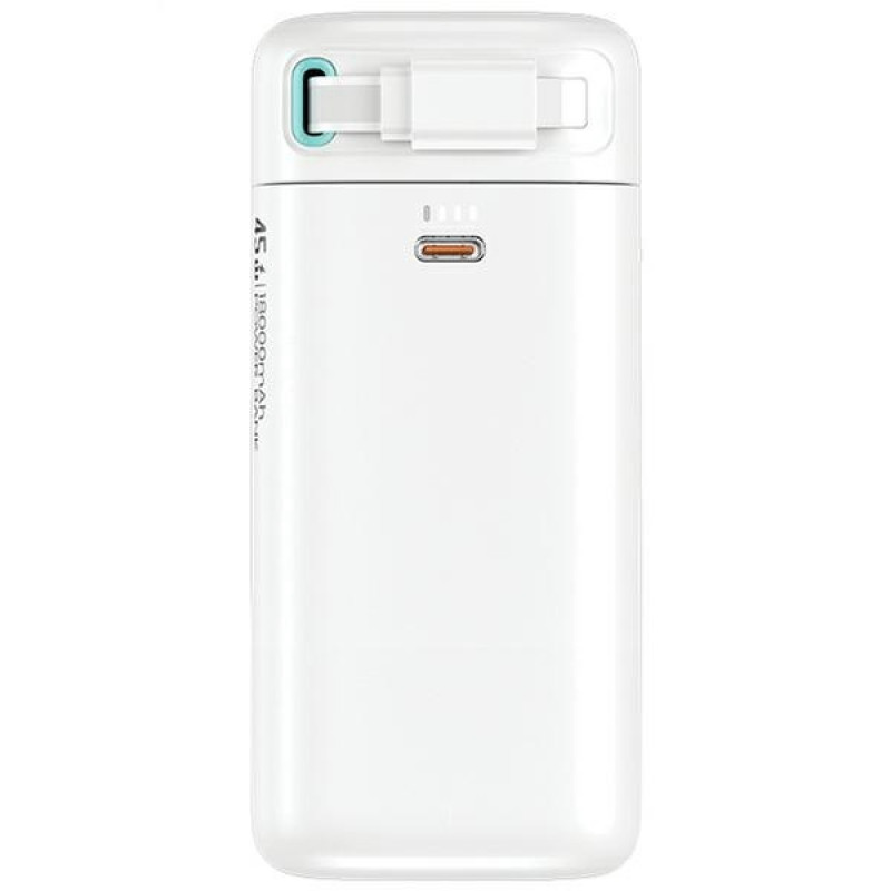 USAMS US-CD217 XMF Series Powerbank 18000 mAh, carregamento rápido PD 45W, com cabo Lightning, preto