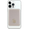 Powerbank de indução MagSafe Guess GUPBM5AL4DMD 4G Strassed Metal Logo 5000 mAh, 15W, dourado