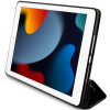 Capa tipo livro Karl Lagerfeld KLFC10SAKHPKK Saffiano Monogram Ikonik para Apple iPad 10.2 (7.ª, 8.ª, 9.ª geração), preta