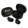Guess GUTWST30BK Auscultadores TWS sem fios in-ear com estação de acoplamento, Bluetooth 5.0, preto