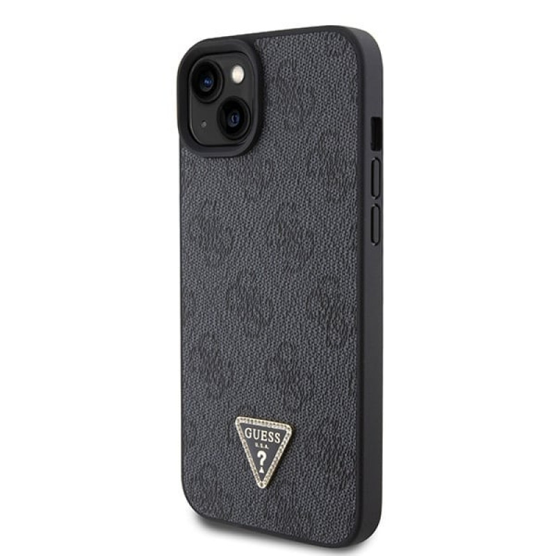 Guess GUHCP15MP4TDSCPK Capa rígida Apple iPhone 15 Plus / 14 Plus, Crossbody 4G Metal Logo, preta