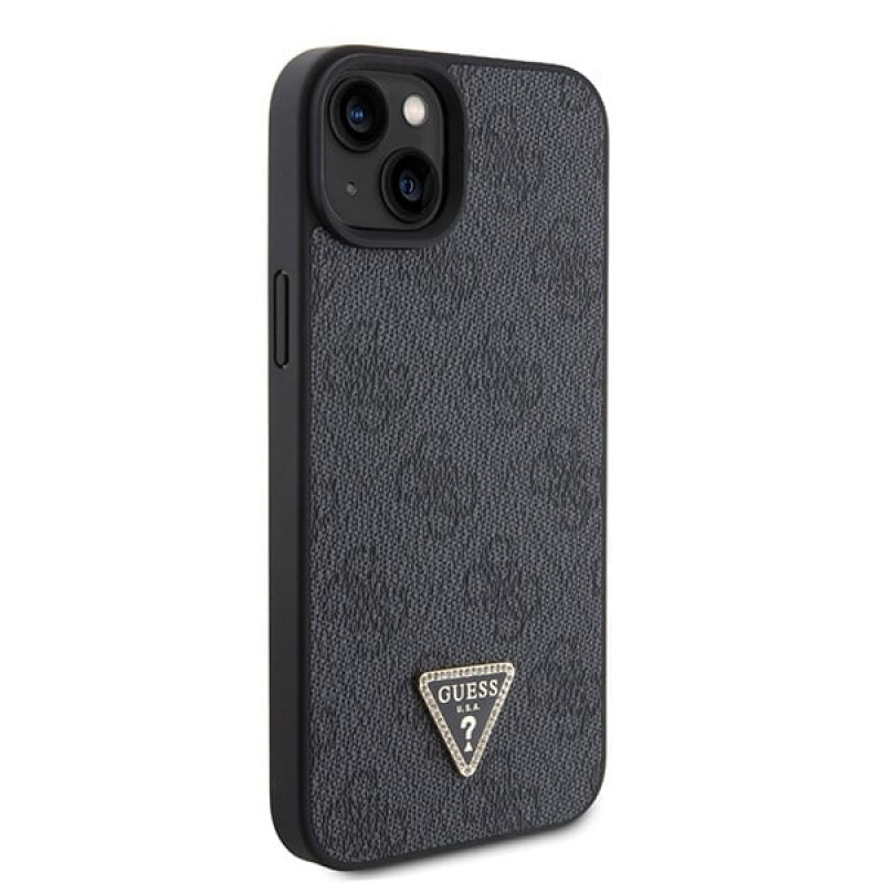 Guess GUHCP15MP4TDSCPK Capa rígida Apple iPhone 15 Plus / 14 Plus, Crossbody 4G Metal Logo, preta