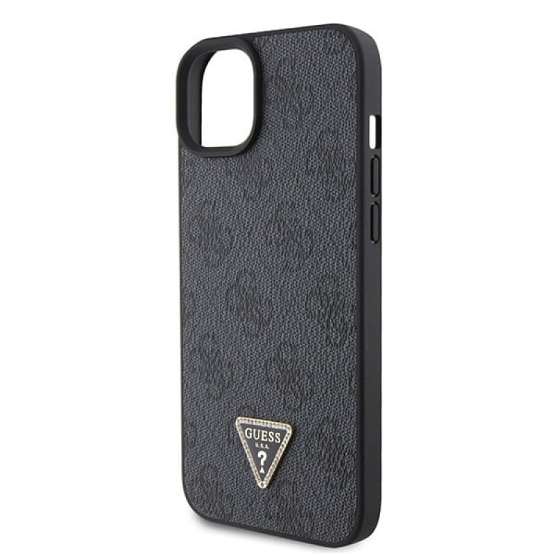 Guess GUHCP15MP4TDSCPK Capa rígida Apple iPhone 15 Plus / 14 Plus, Crossbody 4G Metal Logo, preta