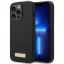 Guess GUHMP14XSBPLK Capa rígida Apple iPhone 14 Pro Max, Silicone Logo Plate MagSafe, preta