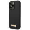 Guess GUHMP14XSBPLK Capa rígida Apple iPhone 14 Pro Max, Silicone Logo Plate MagSafe, preta