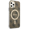 Guess GUBPP12MH4EACSW Capa + Carregador sem fios Apple iPhone 12 / iPhone 12 Pro castanha Hardcase, 4G Print, MagSafe