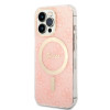 Guess GUBPP13LH4EACSP Capa + Carregador Sem Fios Apple iPhone 13 Pro Rosa Hardcase, 4G Print, MagSafe