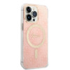 Guess GUBPP13LH4EACSP Capa + Carregador Sem Fios Apple iPhone 13 Pro Rosa Hardcase, 4G Print, MagSafe