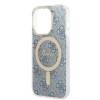 Guess GUBPP14XH4EACSB Capa + Carregador Sem Fios Apple iPhone 14 Pro Max Azul Hardcase, 4G Print, MagSafe