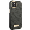 Guess GUHMP14MU4GPRK Capa rígida preta Guess para Apple iPhone 14 Plus / 15 Plus, 4G Logo Plate, MagSafe