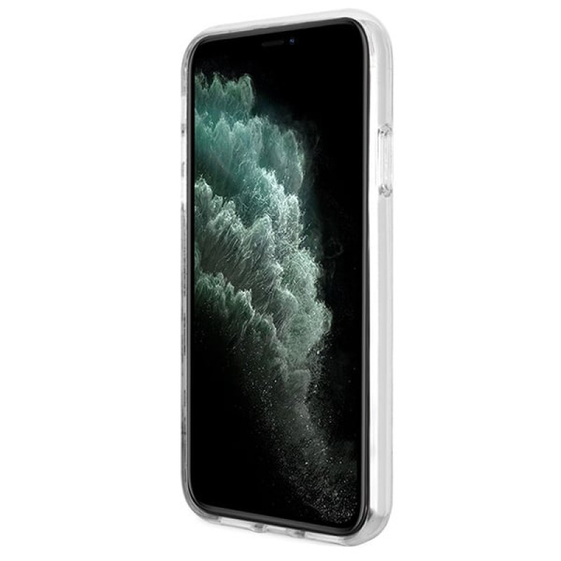 Guess GUBPN61H4EACSW Capa + Carregador sem fios para Apple iPhone 11, 4G Print, capa rígida castanha, MagSafe