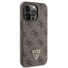 Guess GUHCP13LP4TDSCPW capa rígida castanha Apple iPhone 13/13 Pro, Crossbody 4G Metal Logo
