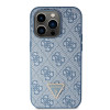 Guess GUHCP14XP4TDSCPB capa rígida azul para Apple iPhone 14 Pro Max, Crossbody 4G Metal Logo