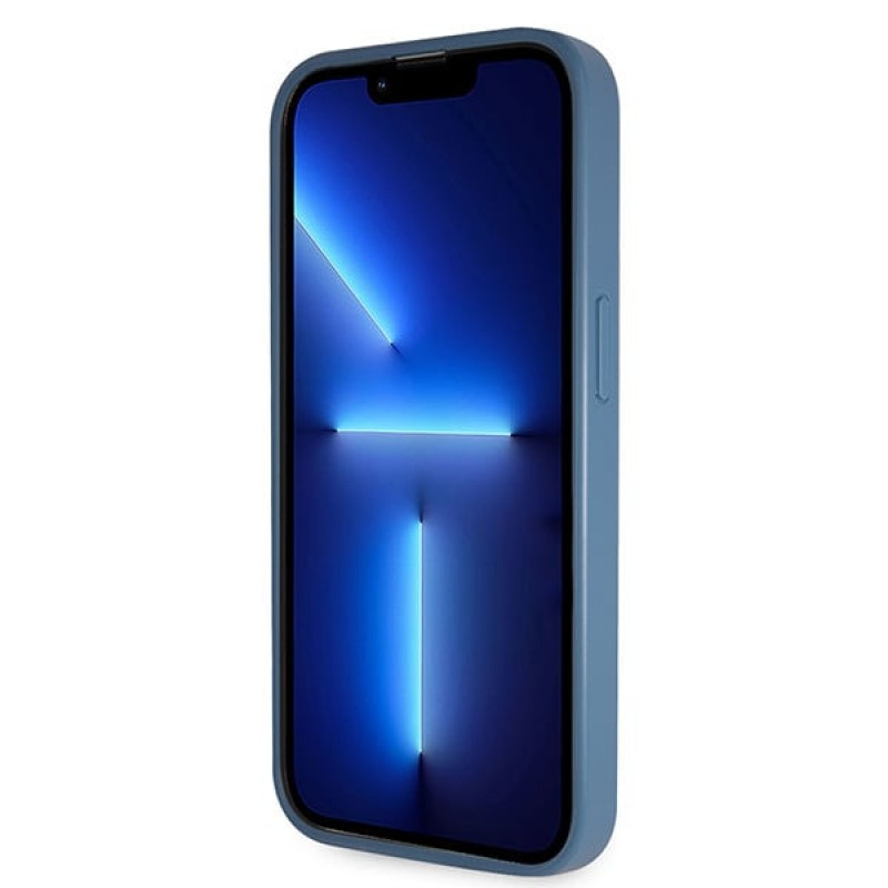 Guess GUHCP14XP4TDSCPB capa rígida azul para Apple iPhone 14 Pro Max, Crossbody 4G Metal Logo