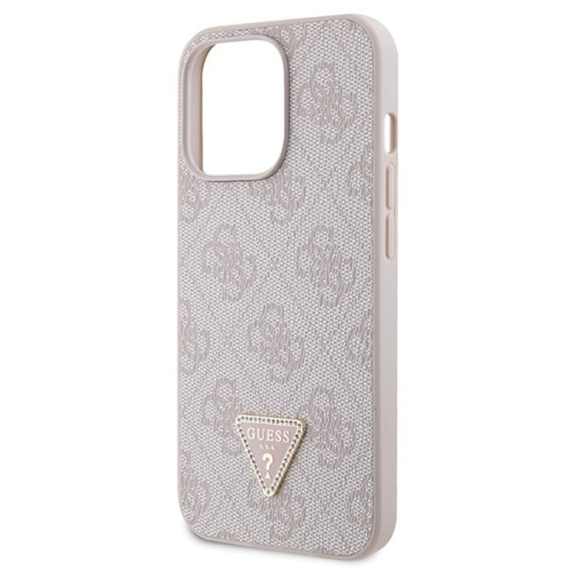 Guess GUHCP13LP4TDSCPP capa rígida rosa para Apple iPhone 13/13 Pro, Crossbody 4G Metal Logo