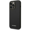 Karl Lagerfeld KLHMP14LSLMP1K capa rígida preta Apple iPhone 14 Pro, Silicone Plaque, MagSafe