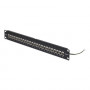 StarTech.com C6APANELSTP241UFT Painel de ligação passante 24 portas 1U, Cat6a blindado, RJ45, 19", preto