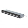 StarTech.com C6APANELSTP241UPD Painel de ligação Cat6A blindado de 24 portas 1U, 110 punch-down, montagem em rack, RJ45 STP, 48,3 cm (19"), prateado