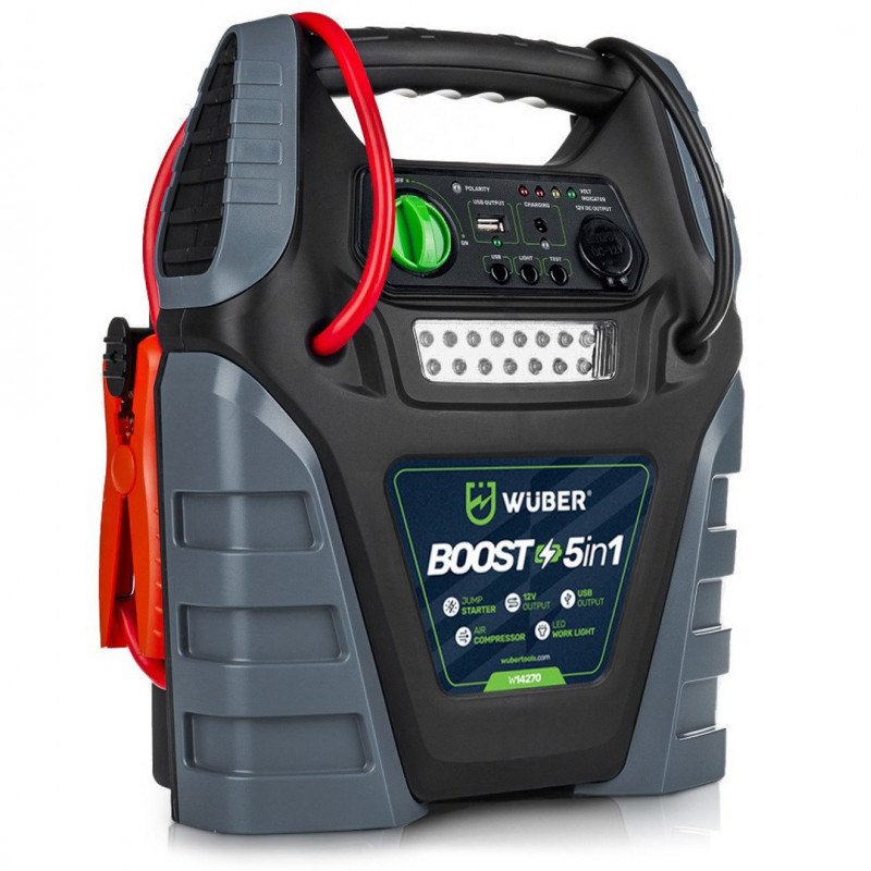 Compressor de ar booster 5-em-1 Wuber W14270 com arranque auxiliar