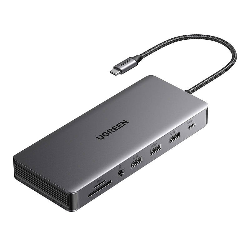 Estação de acoplamento USB-C para portátil Ugreen Revodok Pro 313 (15978), UGR1851, 100 W, cinzento