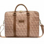 Mala para portátil Guess GCube Stripes GUCB15HGCFSEW, até 16", castanha