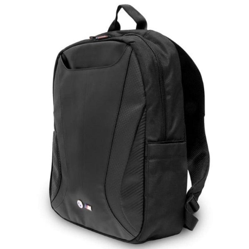 Mochila BMW BMBP15SPCTFK 16 polegadas, Carbon&Leather Tricolor, preta