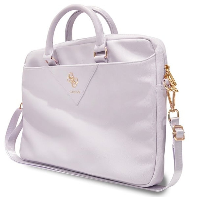 Mala para portátil Guess GUCB15ZPGSTEGU de 16 polegadas, Triangle 4G, roxa