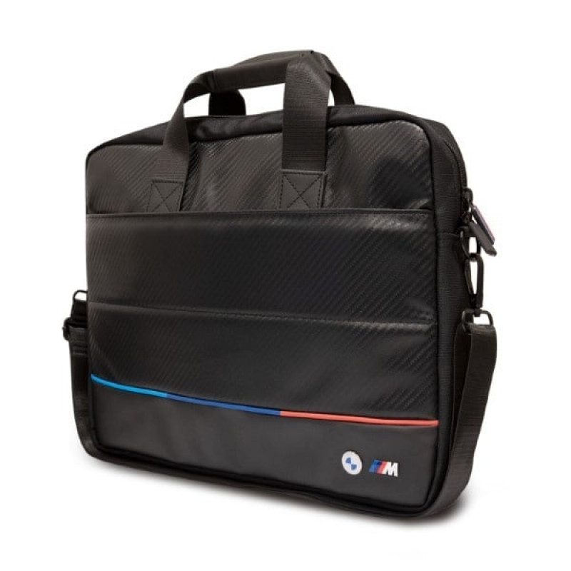 BMW BMCB15PUCARTCBK Mala para portátil até 16", Carbon Tricolor, preta
