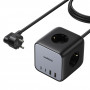 Ugreen CD268 Régua de tomadas cubo 65W USB-A/USB-C + 3x AC, preta