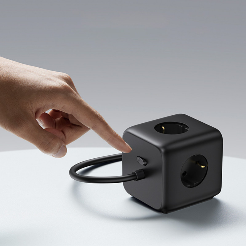 Ugreen CD268 Régua de tomadas cubo 65W USB-A/USB-C + 3x AC, preta